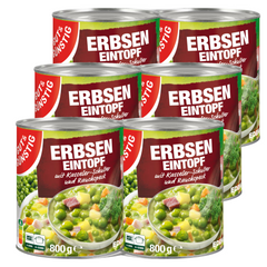 6x GUT&GÜNSTIG Erbseneintopf mit Kasseler & Rauchspeck 800g (6x800g)