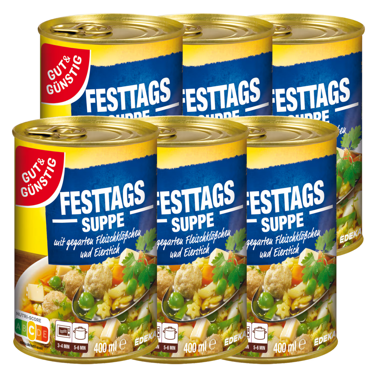 6x GUT&GÜNSTIG Festtagssuppe 400ml (6x400ml)