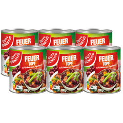 6x GUT&GÜNSTIG Feuertopf Bohneneintopf mit Fleischwurst 800g (6x800g)