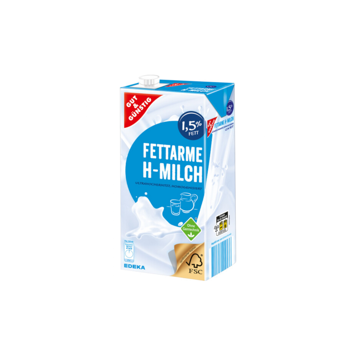 GUT&GÜNSTIG H-Milch 1,5% ohne Gentechnik 1l VLOG