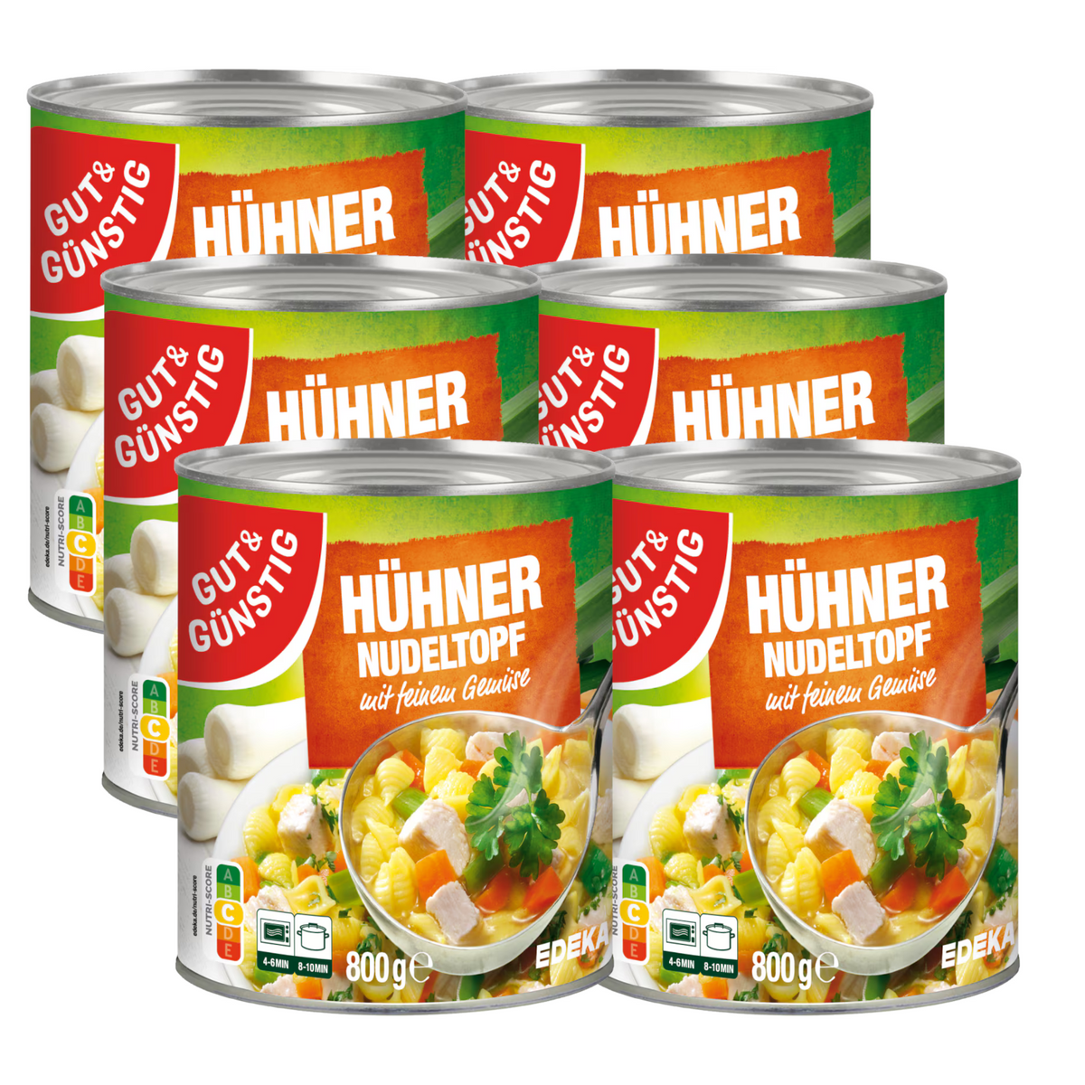 6x GUT&GÜNSTIG Hühnernudeltopf 800g (6x800g)