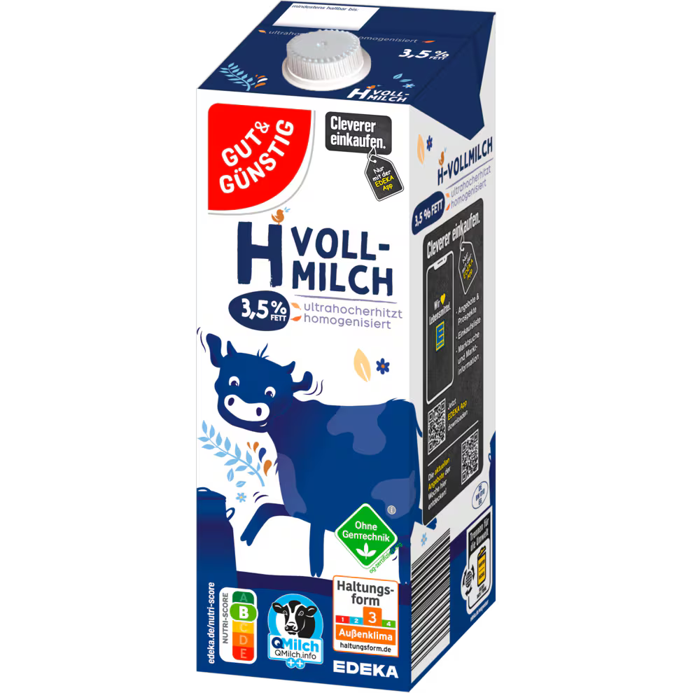 12x GUT&GÜNSTIG H-Milch 3,5% 1l VLOG (12x1L)