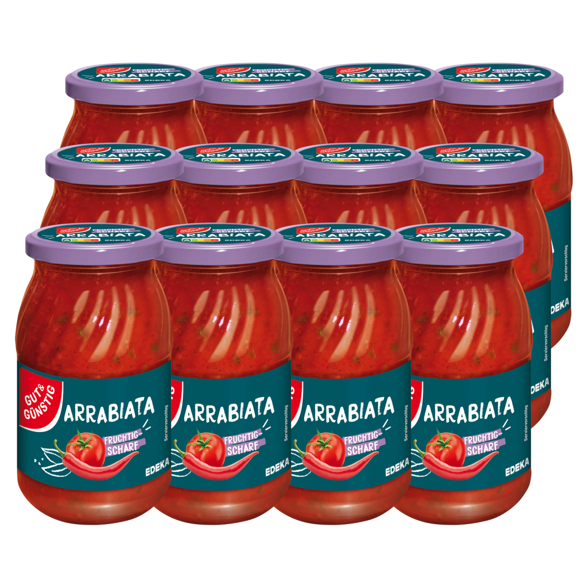 12x  GUT&GÜNSTIG Nudelsauce Arrabbiata 400ml (12x400ml)