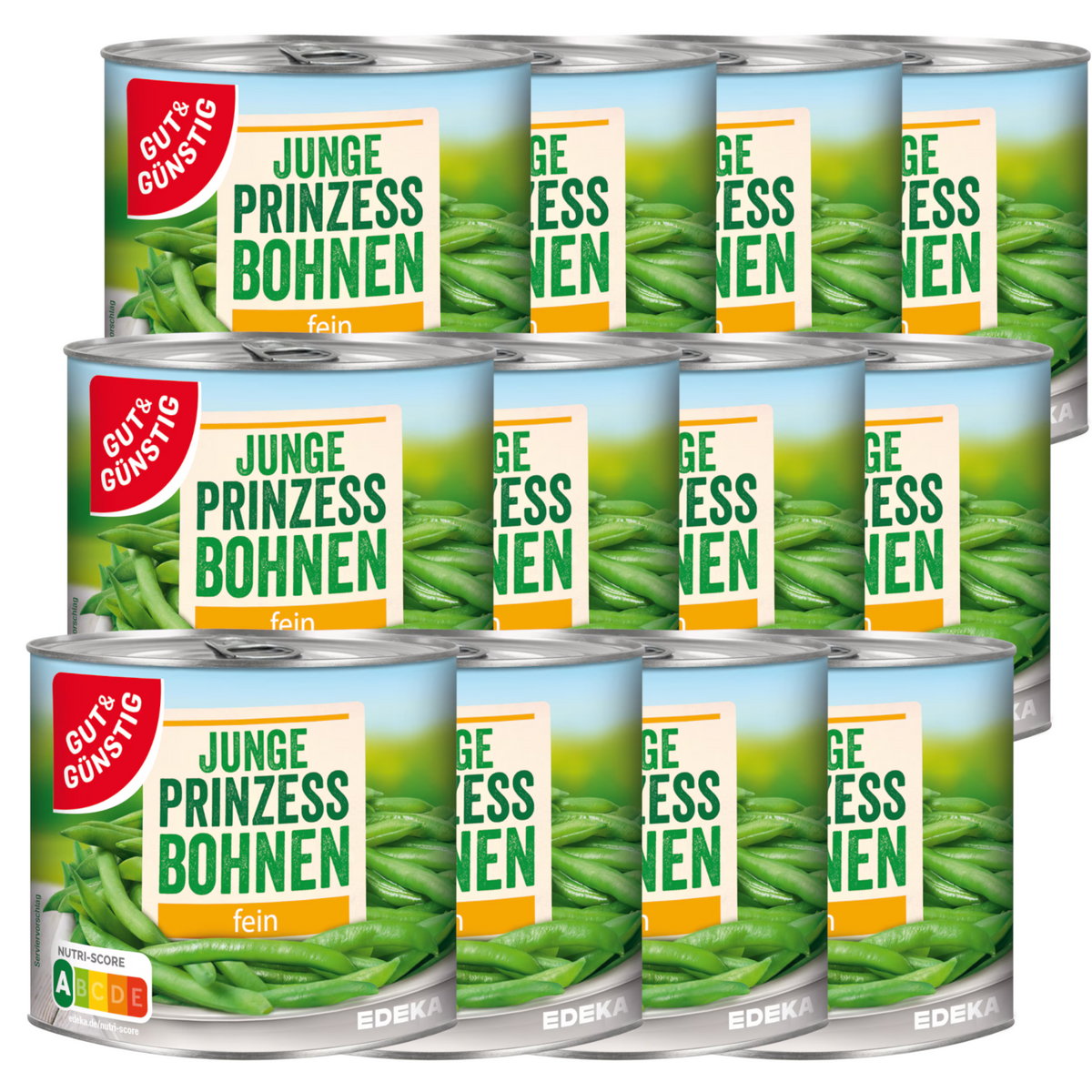 12x GUT&GÜNSTIG Prinzessbohnen fein 400g (12x400g)