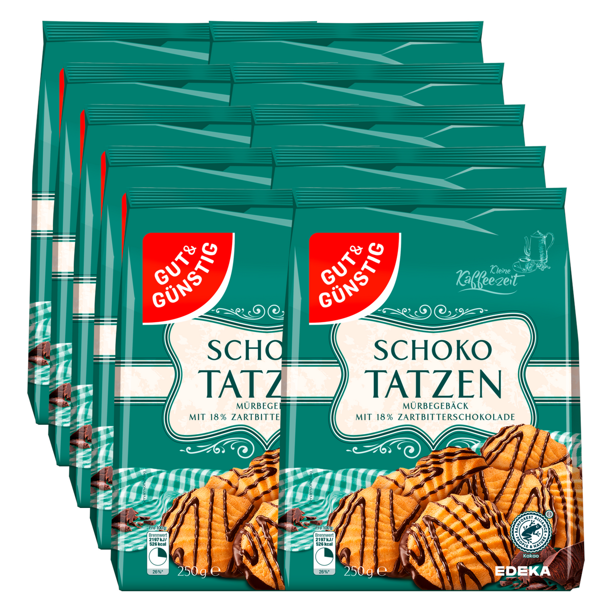 10x GUT&GÜNSTIG Schokotatzen 250g (10x250g)