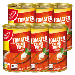 6x GUT&GÜNSTIG Tomatencremesuppe 400ml (6x400ml)