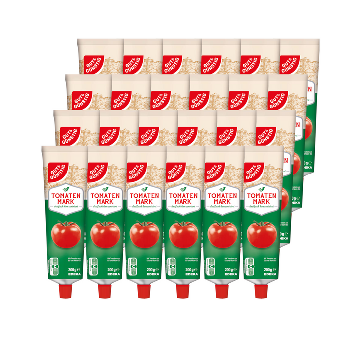 24x GUT&GÜNSTIG Tomatenmark Tube 3-fach konzentriert 200g (24x200g)