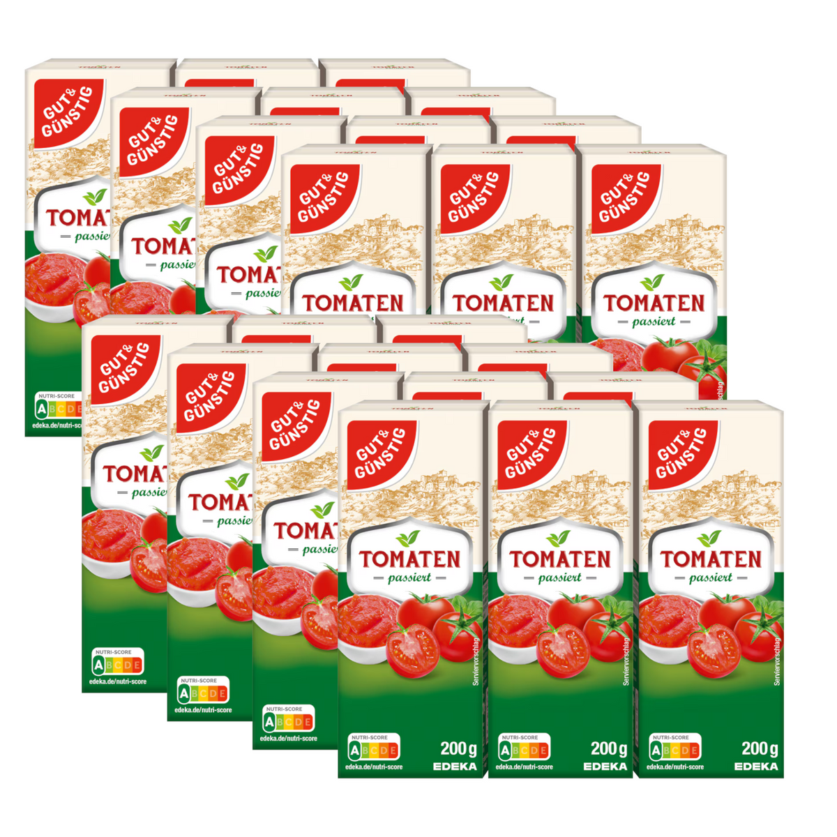 8x GUT&GÜNSTIG Passierte Tomaten 3x200g (600g) (8x600g)