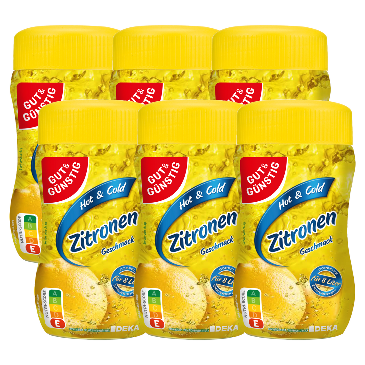 6x GUT&GÜNSTIG Instantteegetränk Zitrone 400g (6x400g)