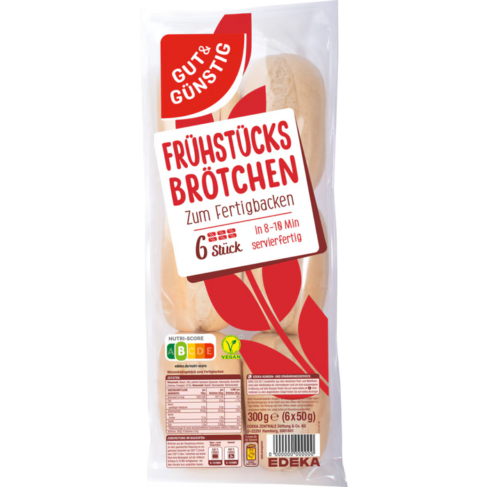 20x  GUT&GÜNSTIG Frühstücks Brötchen 6ST 300g (20x300g)