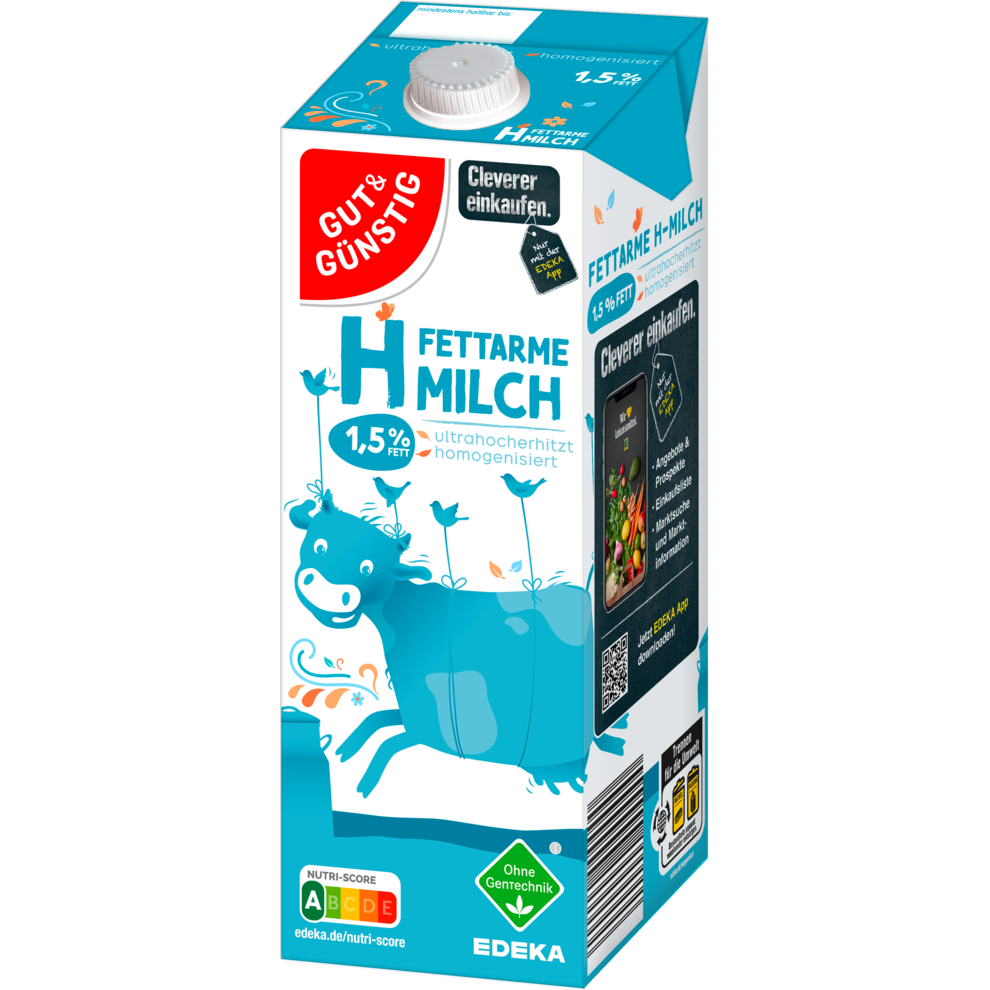 12x GUT&GÜNSTIG H-Milch 1,5% 1l VLOG (12x1L)