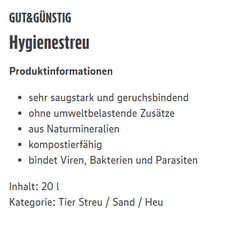 GUT&GÜNSTIG Hygienestreu Katzenstreu 20l