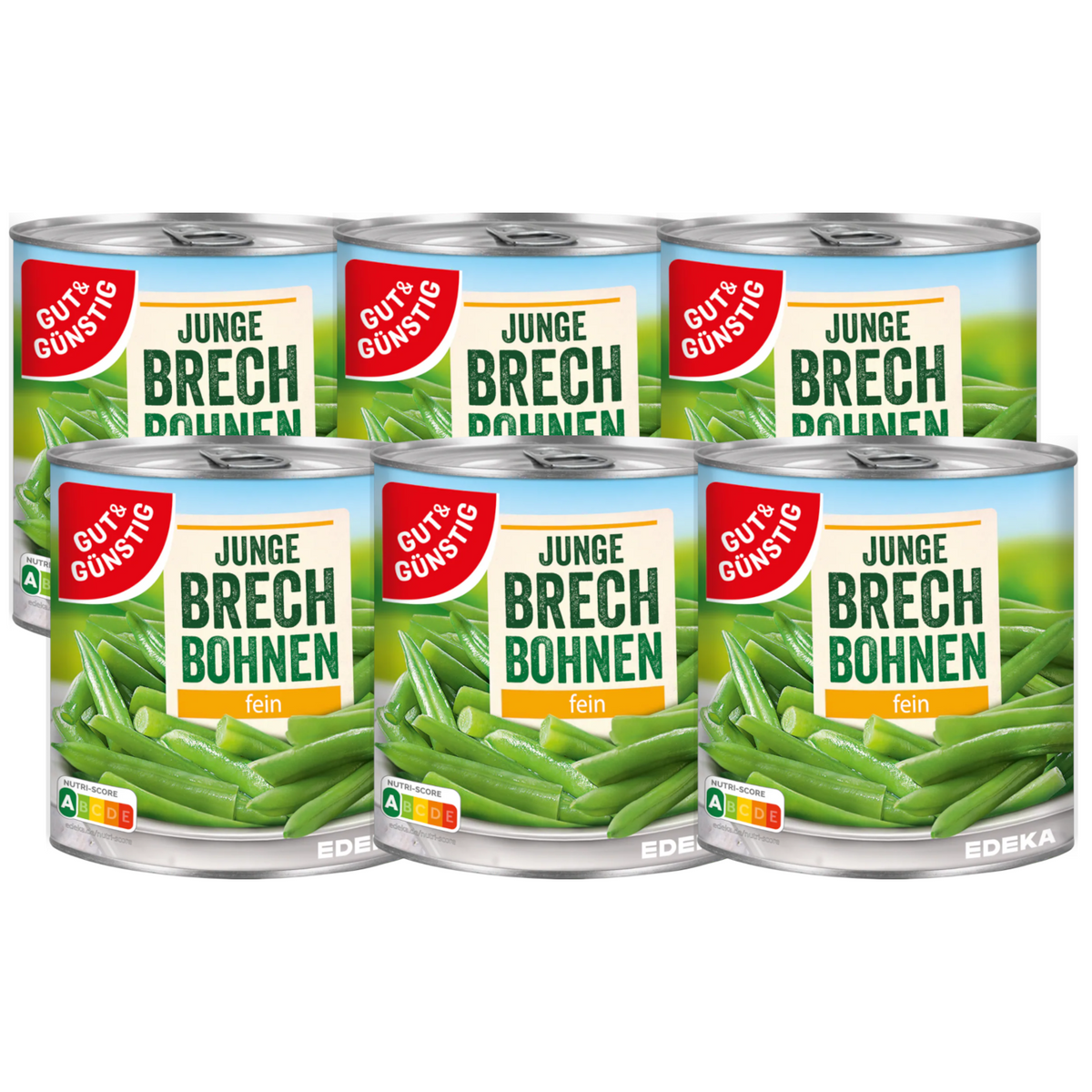 6x GUT&GÜNSTIG feine junge Brechbohnen 800g (6x800g)