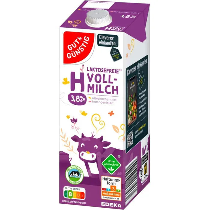12x GUT&GÜNSTIG H-Milch laktosefrei 3,5% 1l VLOG (12x1l)