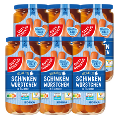 6x GUT&GÜNSTIG Schinkenwürstchen in Eigenhaut 380g QS ITW (6x380g)