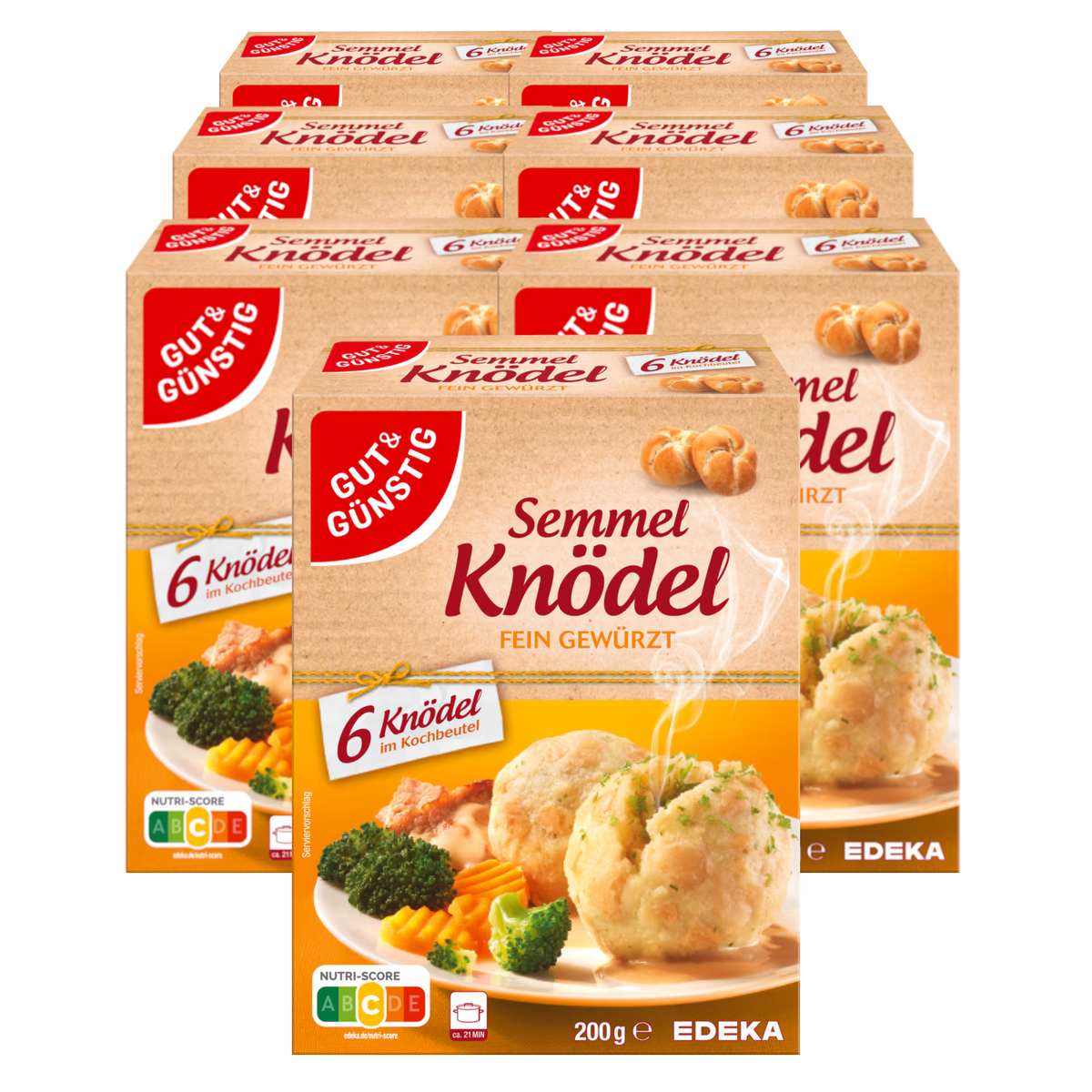 7x GUT&GÜNSTIG Semmel-Knödel im 6er Kochbeutel 200g (7x200g)