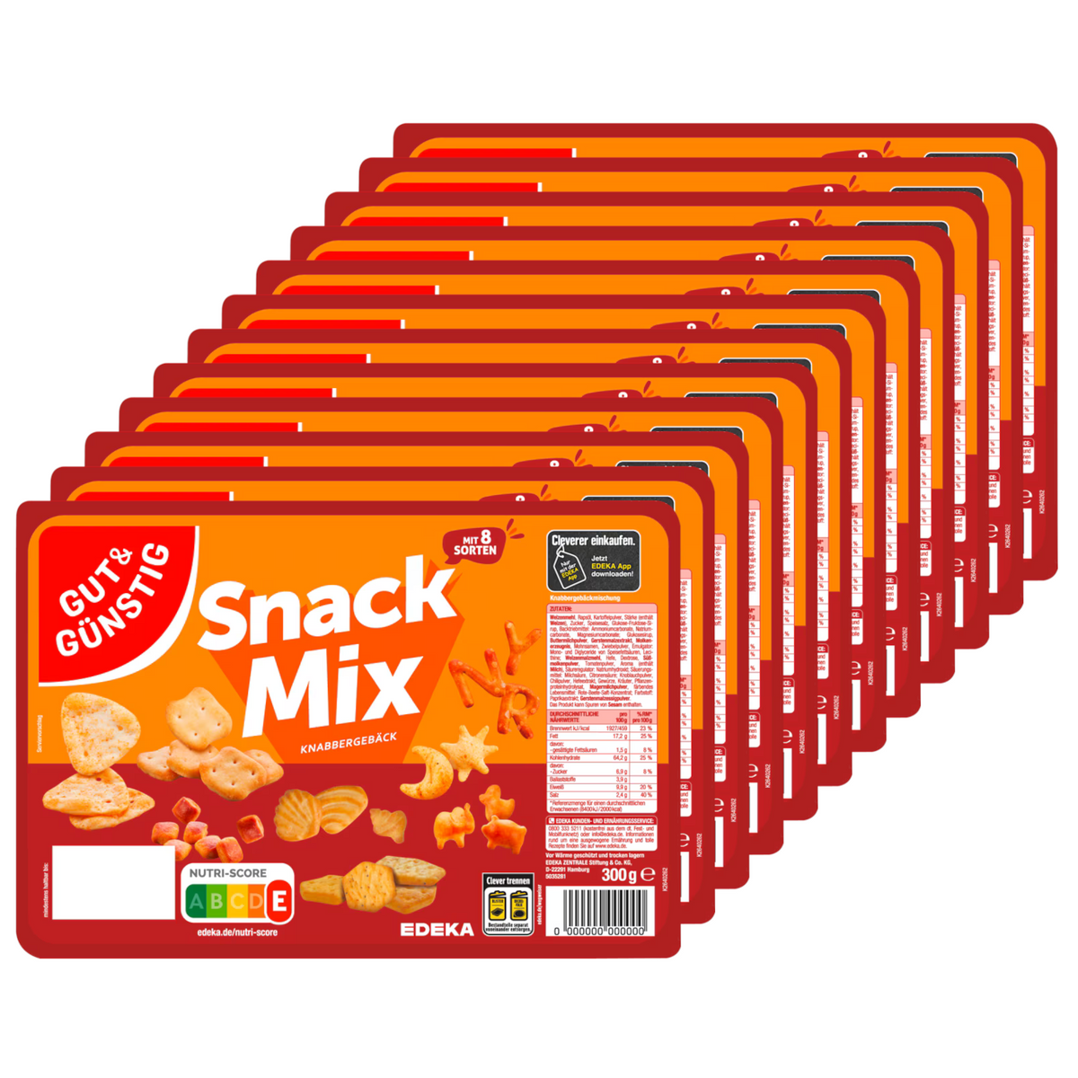 12x GUT&GÜNSTIG Snack Mix Salzgebäckmischung 300g (12x300g)