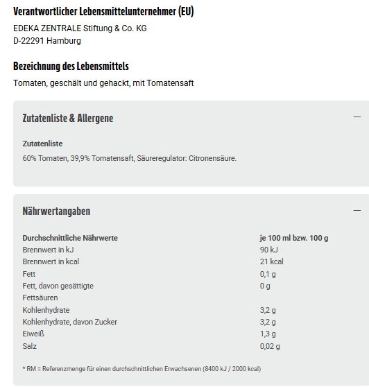 6x GUT&GÜNSTIG Tomaten geschält und gehackt mit Tomatensaft 400g (6x400g)
