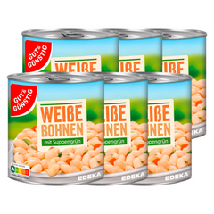 6x GUT&GÜNSTIG Weisse Bohnen mit Suppengrün 800g (6x800g)