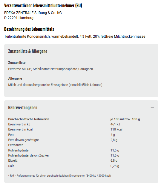 16x GUT&GÜNSTIG Kondensmilch 4% 340g VLOG (16x340g)