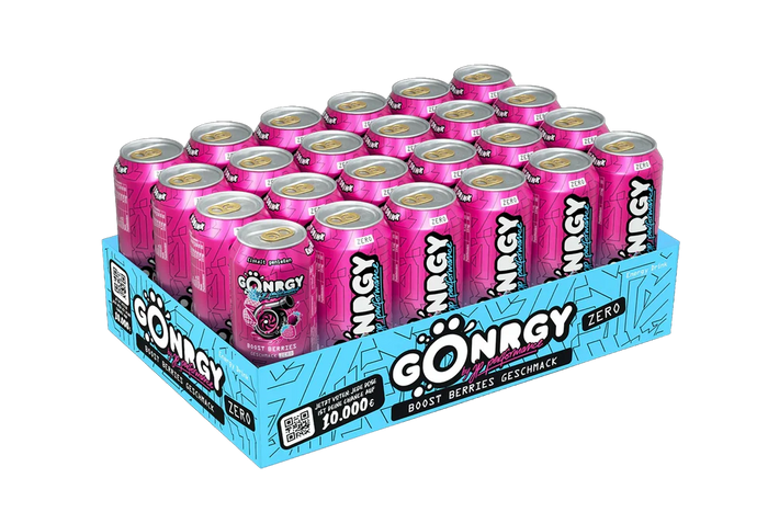 24x GÖNRGY JP Performance Boost Berries Energy Drink Zero 500ml (24x500ml)