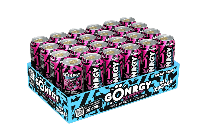 24x GÖNRGY JP Performance Boost Berries Energy Drink Zucker 500ml (24x500ml)