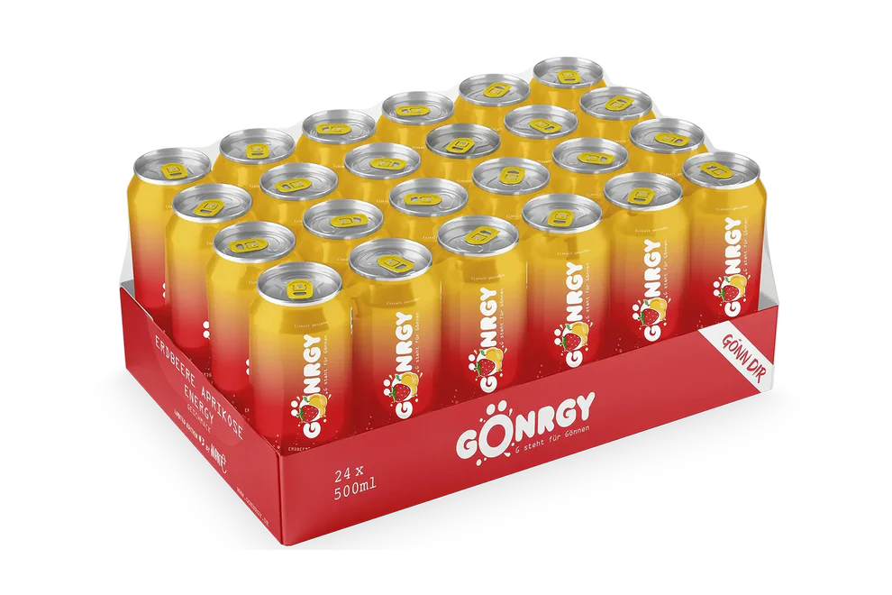 24x Gönrgy  Erdbeer Aprikose Energy Drink Dose (24x500ml)
