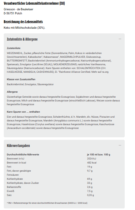 Griesson Minis Schoko Kekse 125g