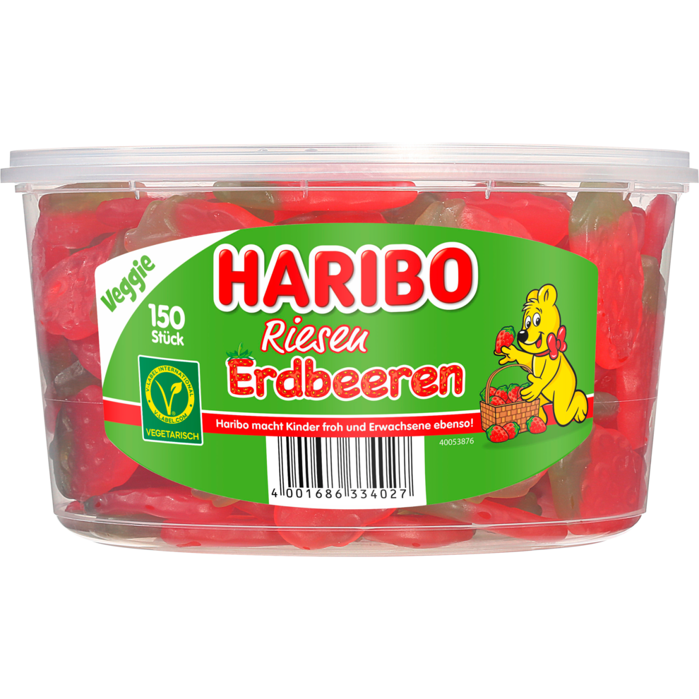 Haribo Riesen Erdbeeren 150Stück 1350g