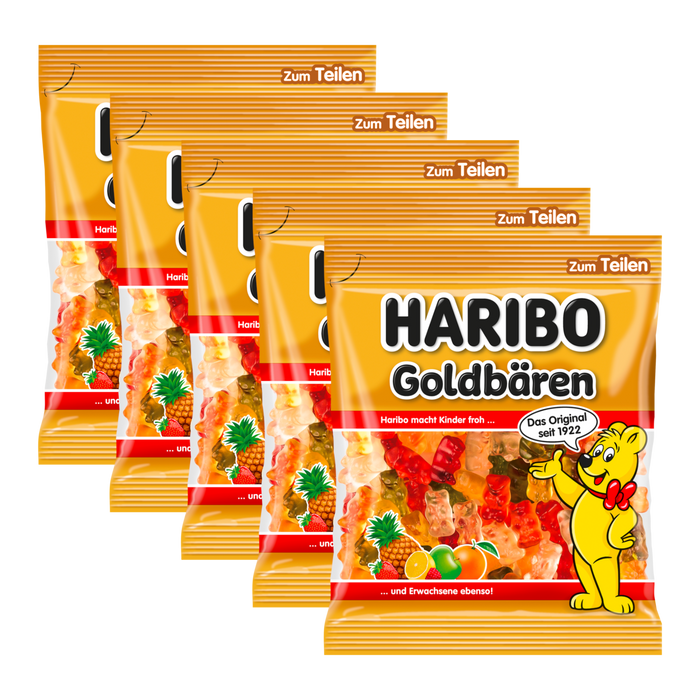 5x Haribo Goldbären 175g (5x175g)