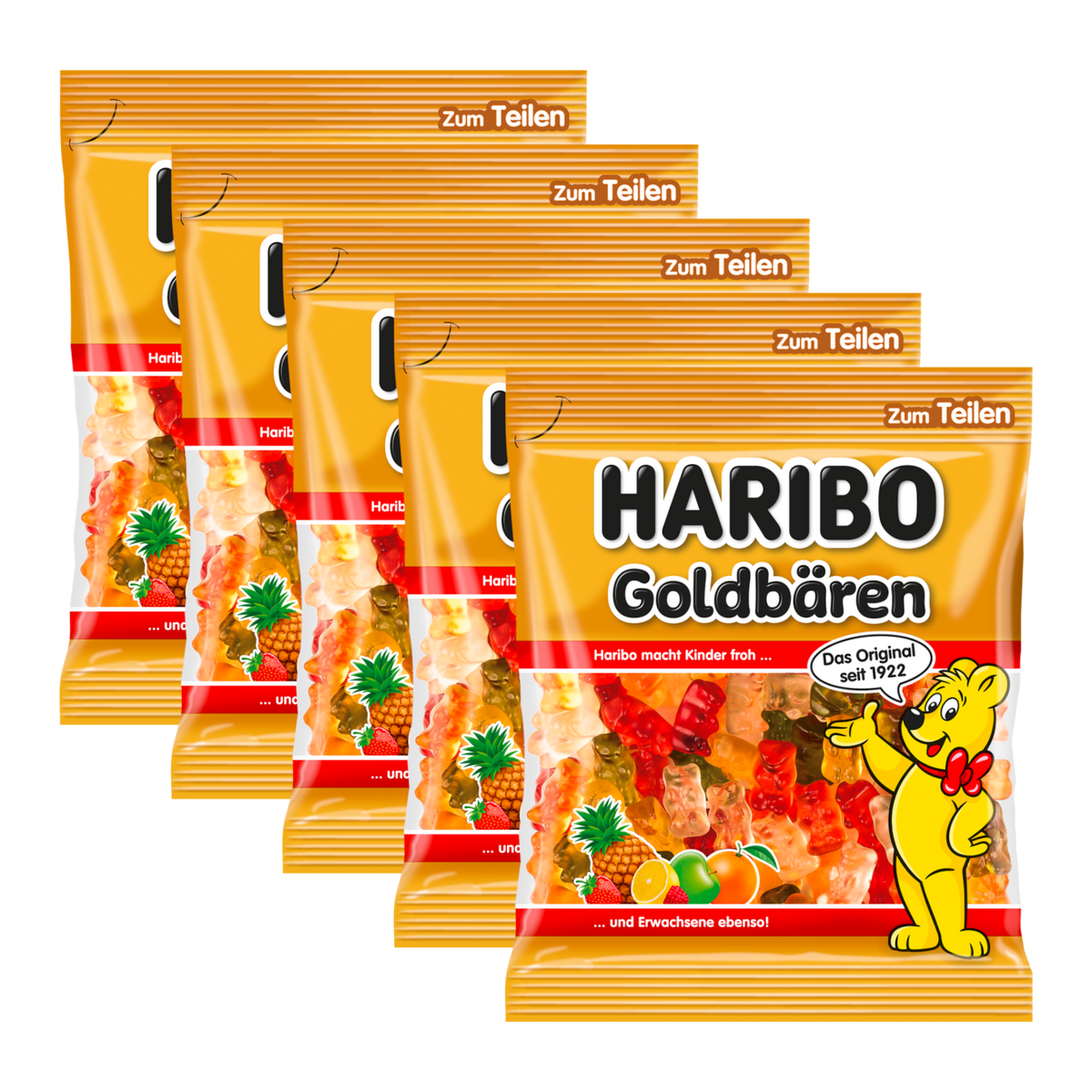 5x Haribo Goldbären 175g (5x175g)