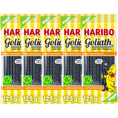 5x Haribo Goliath Lakritz Stangen 125g (5x125g)