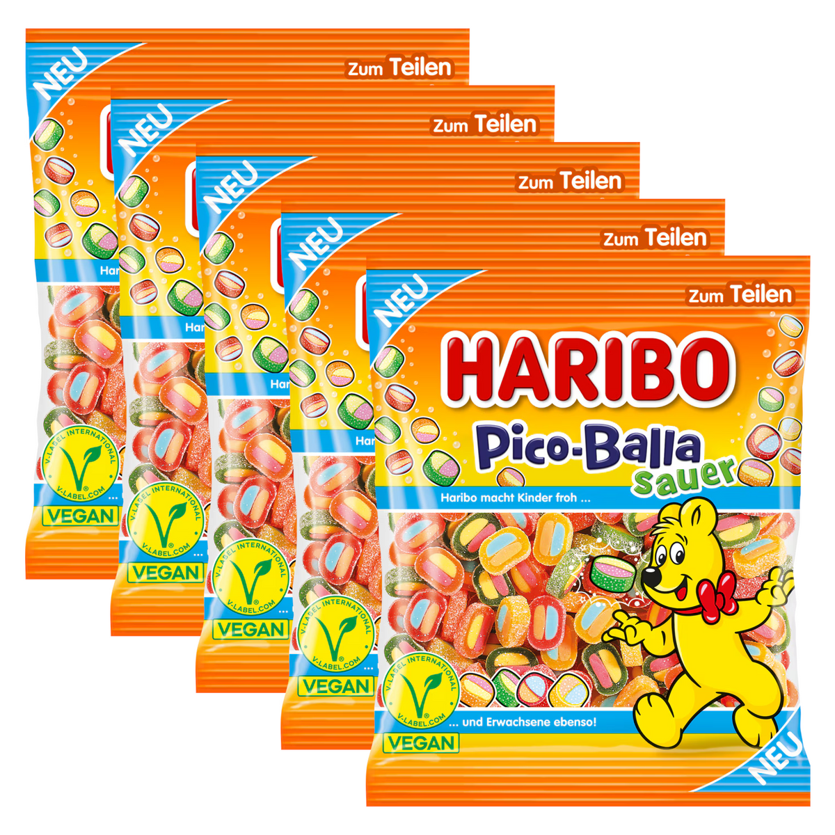 5x Haribo Pico-Balla Sauer 160g (5x160g)