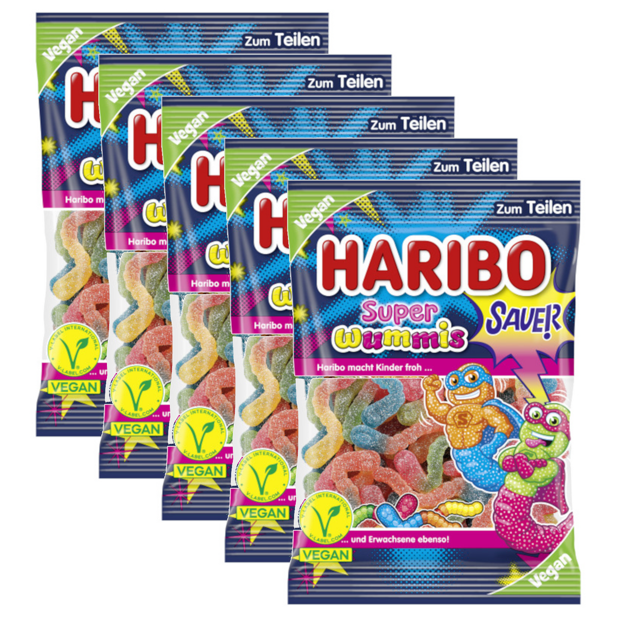 5x Haribo Super Wummis 175g (5x175g)