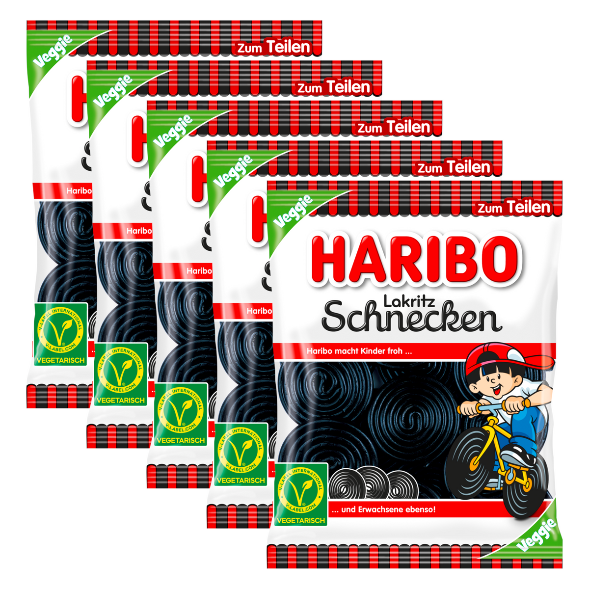 5x Haribo Lakritz Schnecken 175g (5x175g)