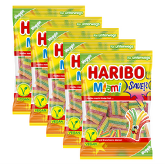 5x Haribo Unterwegs Miami Sauer 85g (5x85g)