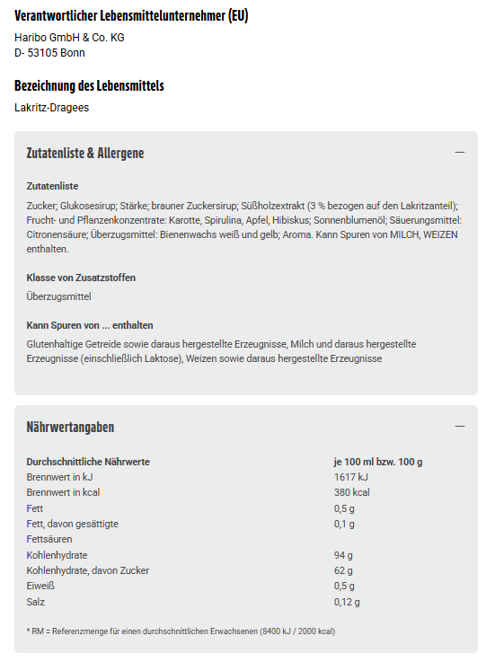 Haribo Viola 820Stück 1148g