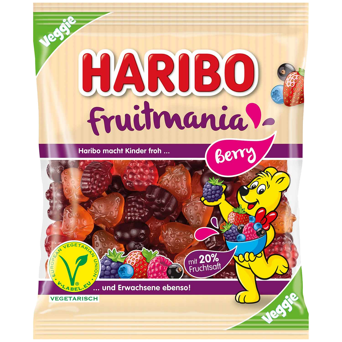 Haribo Fruitmania Berry Veggie 160g