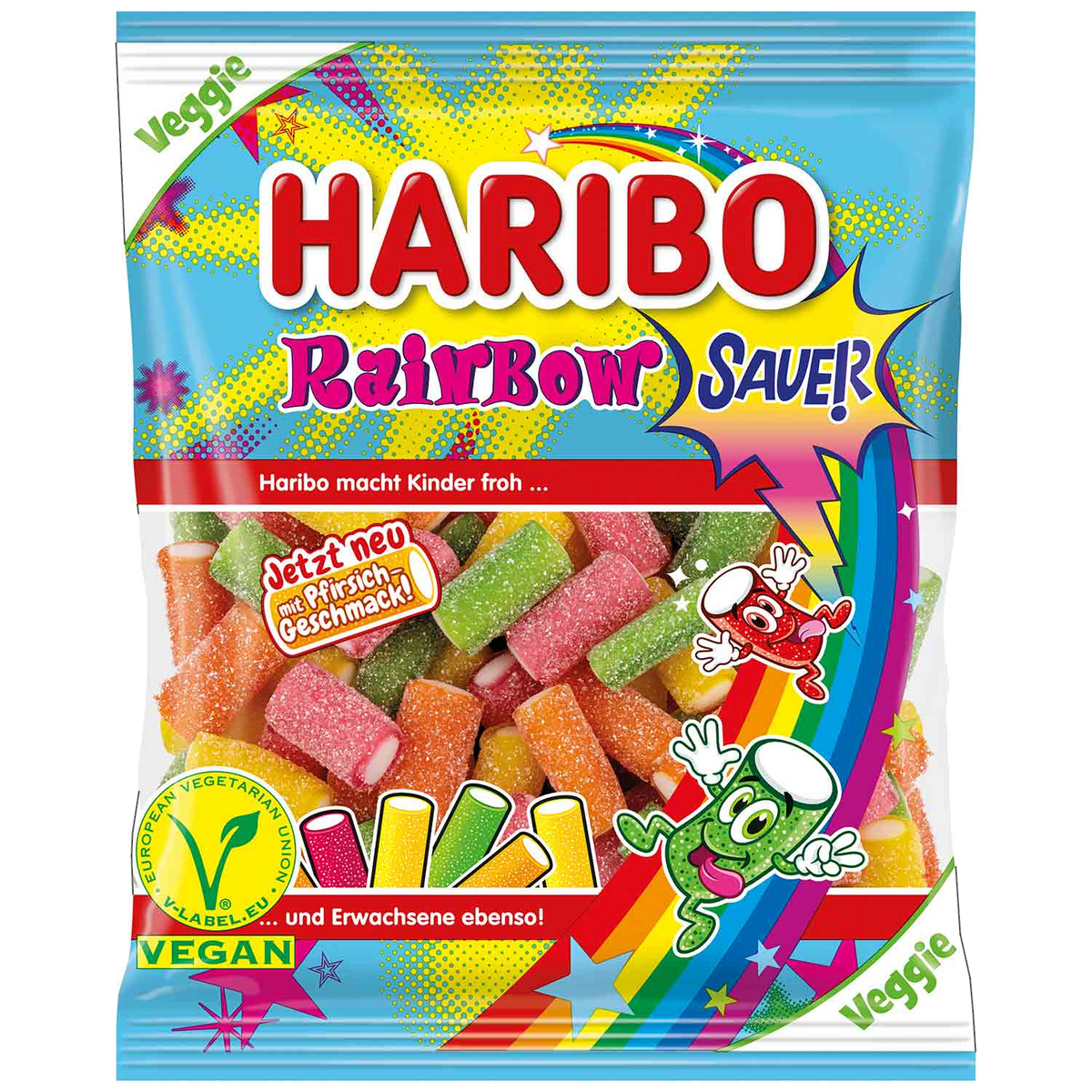 Haribo 160g Rainbow Fizz Vegan