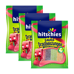 3x  Hitschies Bunte Drachenzungen sauer 125g (3x125g)