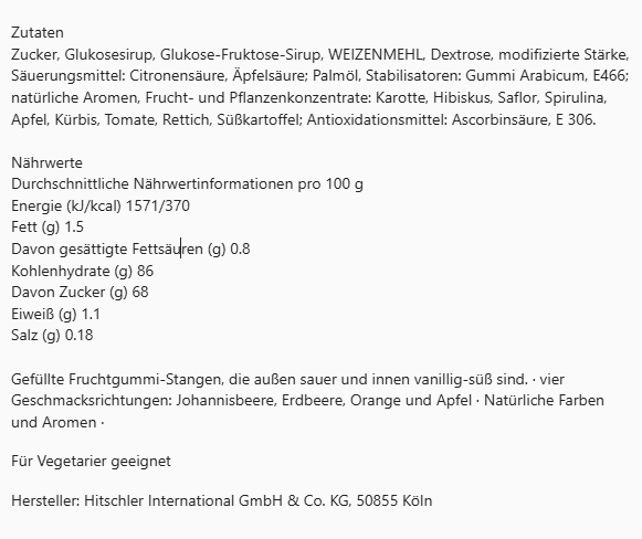 3x Hitschies Saure Krakenarme 125g (3x125g)