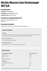 Hitschies Saure Drachenzungen Wassereis Set 1x Wassereis 1x Wassereis Blau Hitschler 2x400ml (800ml)