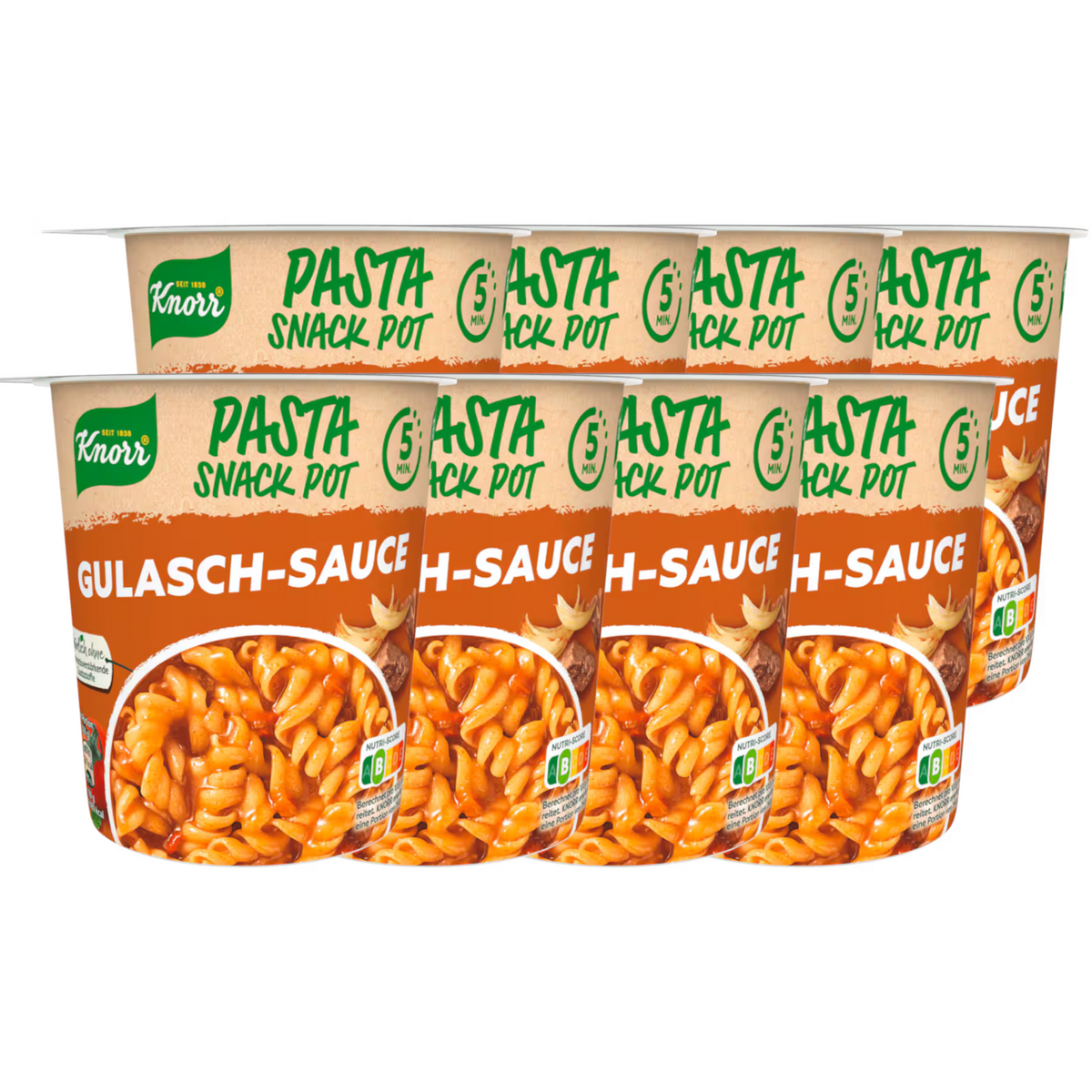 8x Knorr Pasta Snack Gulasch 60g (8x60g)