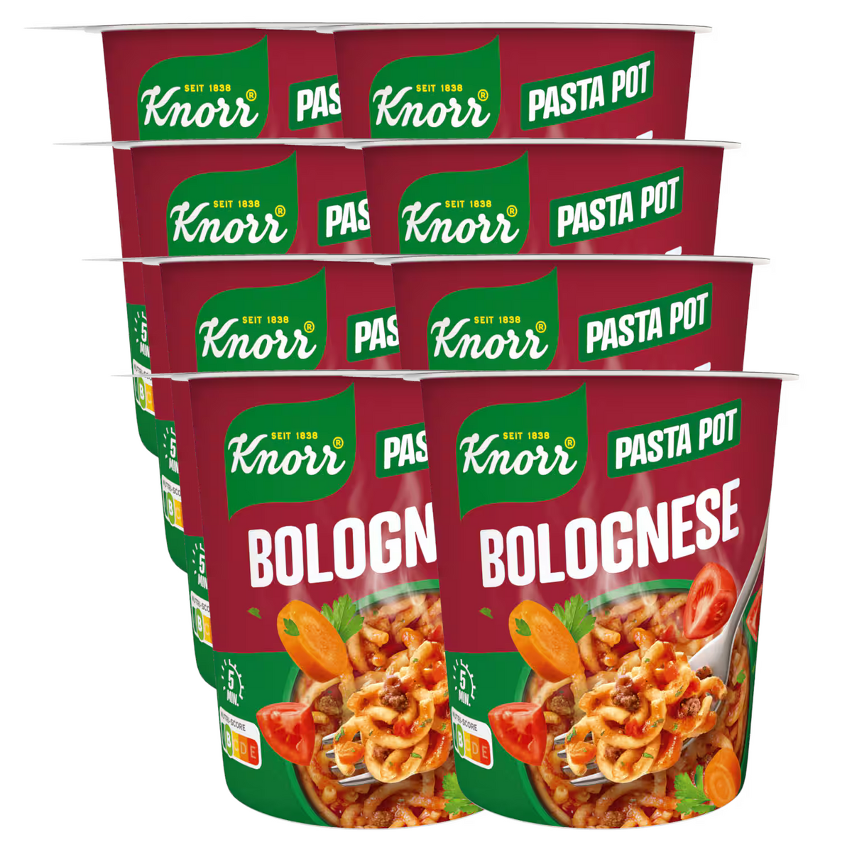 8x Knorr Pasta Snack Pot Bolognese 60g (8x60g)