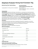 Produktbild anzeigen: Produktinformationen zum Einzelprodukt – Elephant Pretzels Honig-Senf-Zwiebel 70g
