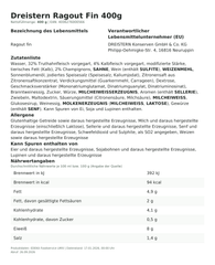 Produktinformationen zum Einzelprodukt – Dreistern Ragout Fin 400g