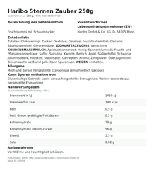 Produktinformationen zum Einzelprodukt – Haribo Sternen Zauber 250g