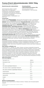 Produktbild anzeigen: Produktinformationen zum Einzelprodukt – Funny-frisch Adventskalender 2026 784g
