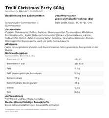 Produktinformationen zum Einzelprodukt – Trolli Christmas Party 600g