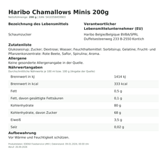 Produktinformationen – Haribo Chamallows Minis 200g